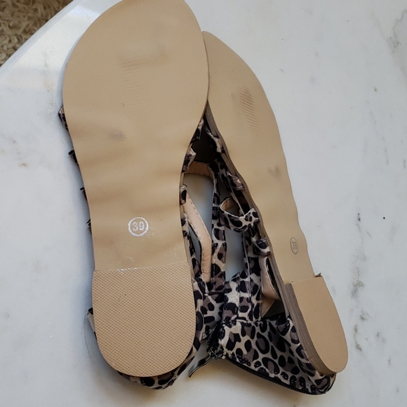 NWT Fairyseason leopard strappy sandal 39 - Picture 5 of 11